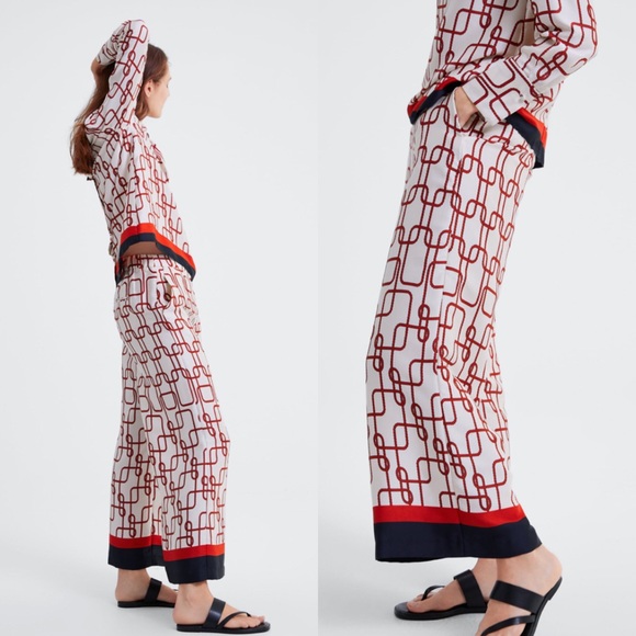 Zara Knot Print Pants #cybersale - Picture 4 of 4